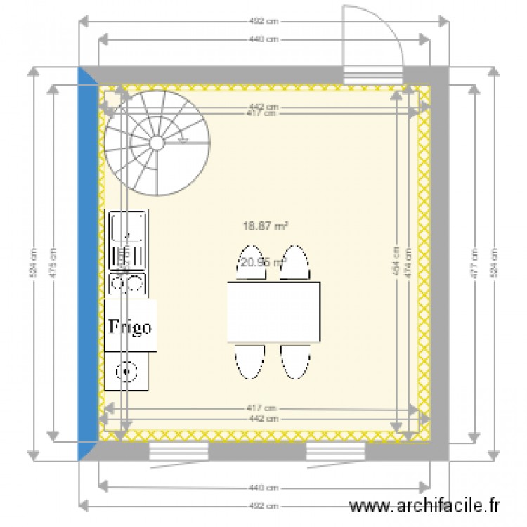 1ER ETAGE DROIT ASENCIO VARIANTE. Plan de 0 pièce et 0 m2