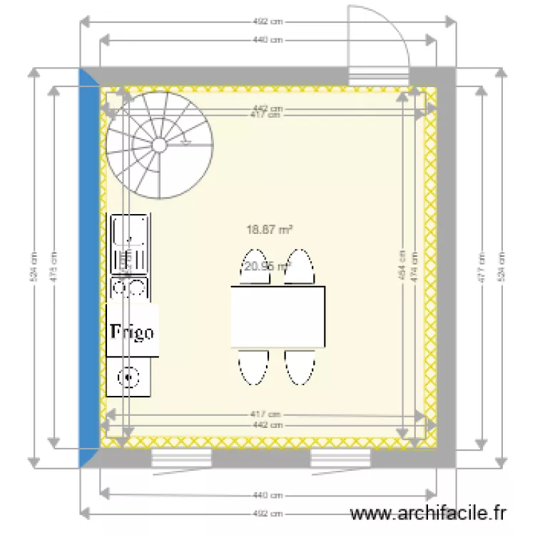 1ER ETAGE DROIT ASENCIO VARIANTE. Plan de 