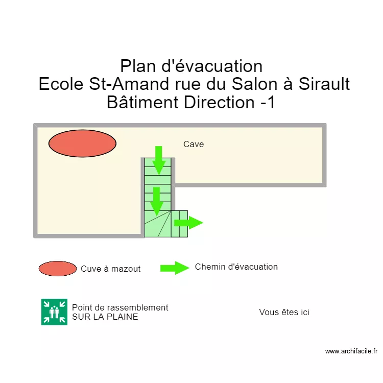 st Amand direction cave. Plan de 