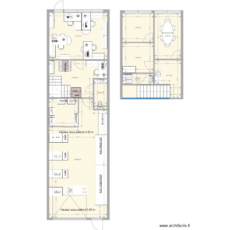 TECH INDUS Amenagement bureau RDC et Etage. Plan de 0 pièce et 0 m2