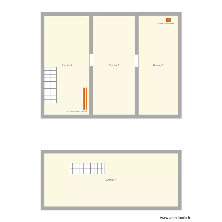 Croquis Greniers. Plan de Croquis Greniers. Plan de
