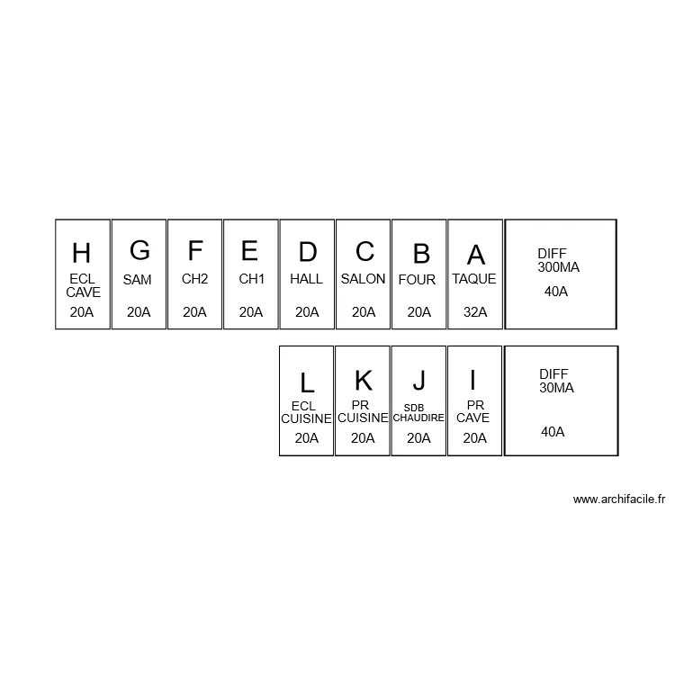 COFFRET ST PHILOMENE. Plan de 