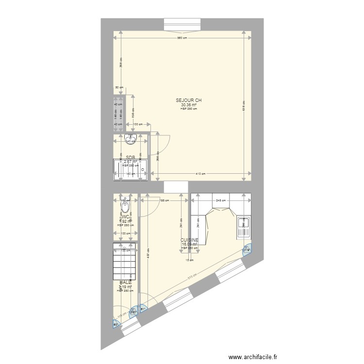 SCI GUABELLO RDC. Plan de 0 pièce et 0 m2