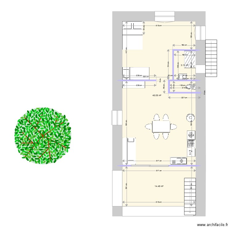 Gite 5 Rocles. Plan de 0 pièce et 0 m2