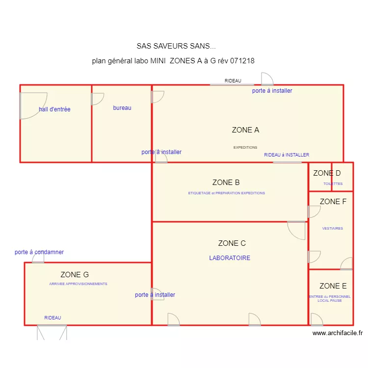 plan general labo MIN Zones A à G rév 071218 . Plan de plan general labo MIN Zones A à G rév 071218 . Plan de