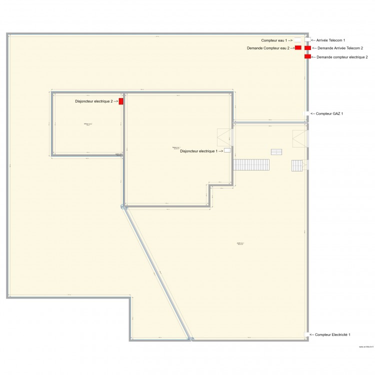 plan de masse portet Divisé Section BV 266  266bis. Plan de 0 pièce et 0 m2