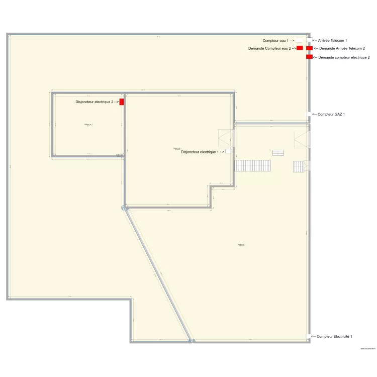 plan de masse portet Divis&eacute; Section BV 266  266bis. Plan de 