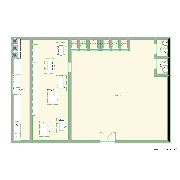entreprise. Plan de 0 pièce et 0 m2