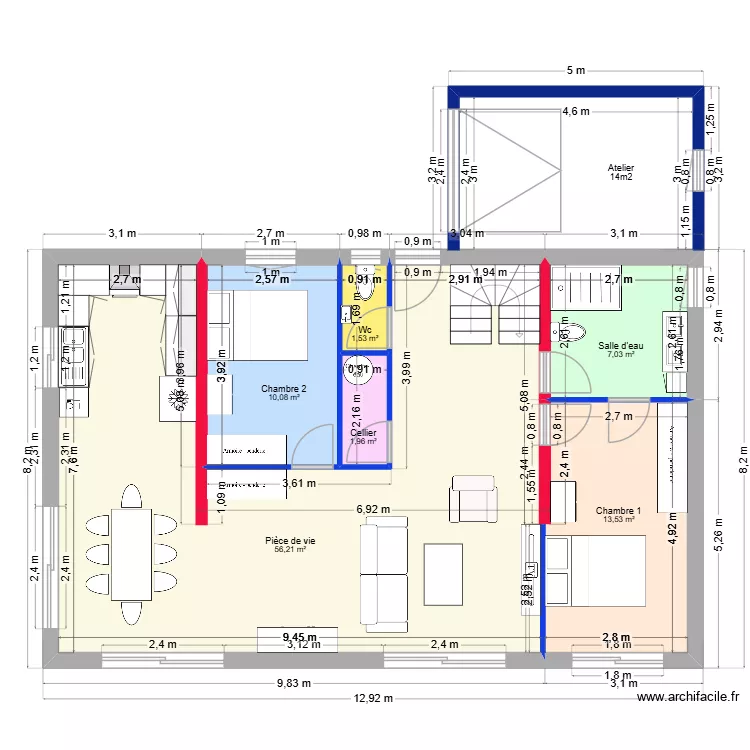 Projet Am&eacute;lie Guillaume - Figheira. Plan de 