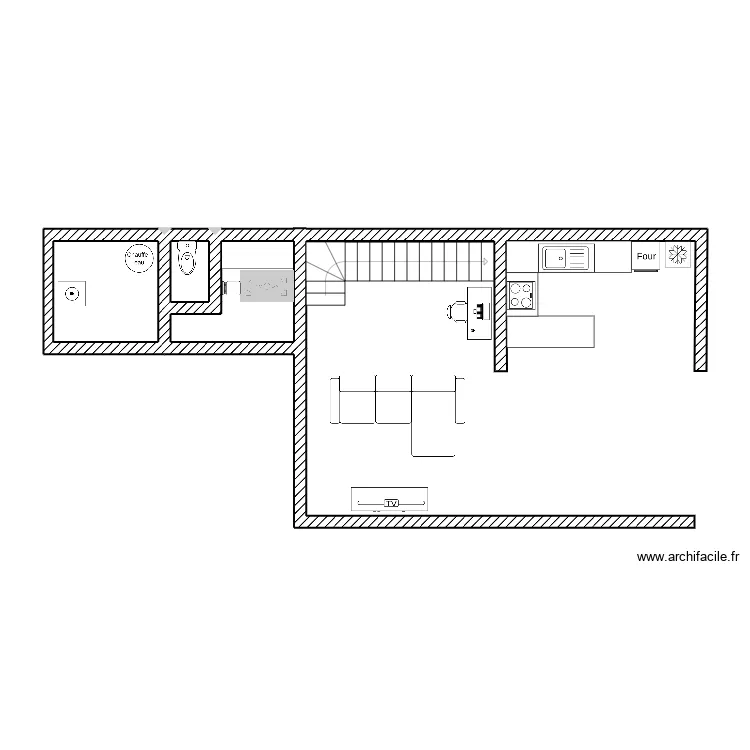 Plan N°1 - Logement actuelle. Plan de 3 et 9 m² Plan N°1 - Logement actuelle. Plan de 3 et 9 m²