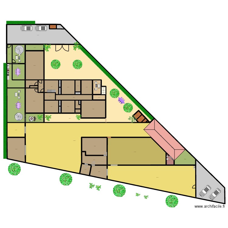 FOODTRUCK 0112F. Plan de 55 pièces et 1893 m2