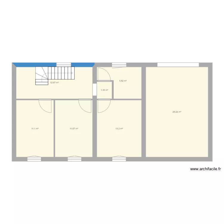 1er etage St Savinien pr&eacute;cis. Plan de 