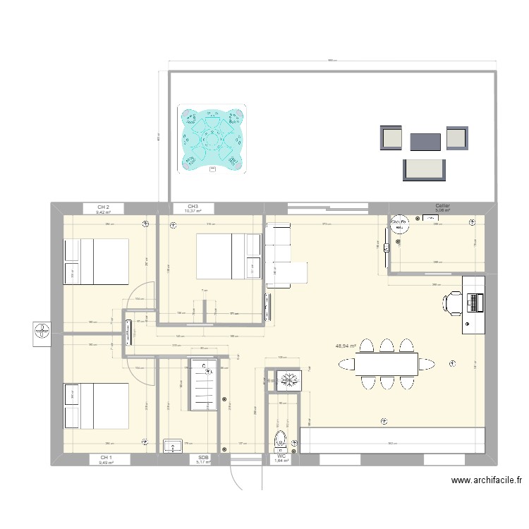 Renov 2. Plan de 8 pièces et 90 m2