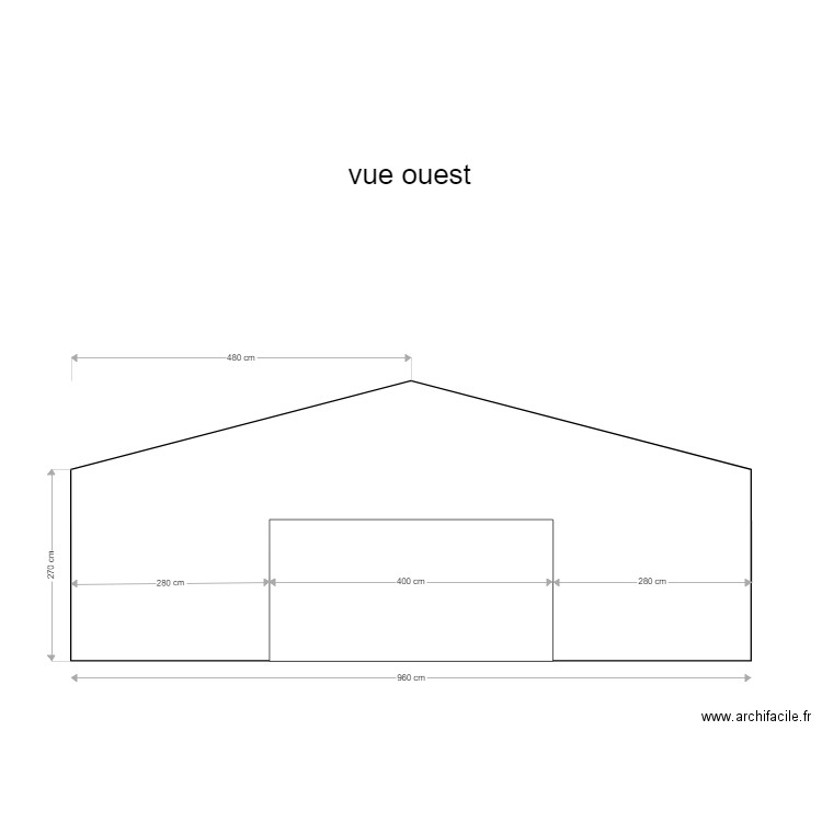  face ouest. Plan de 0 pièce et 0 m2