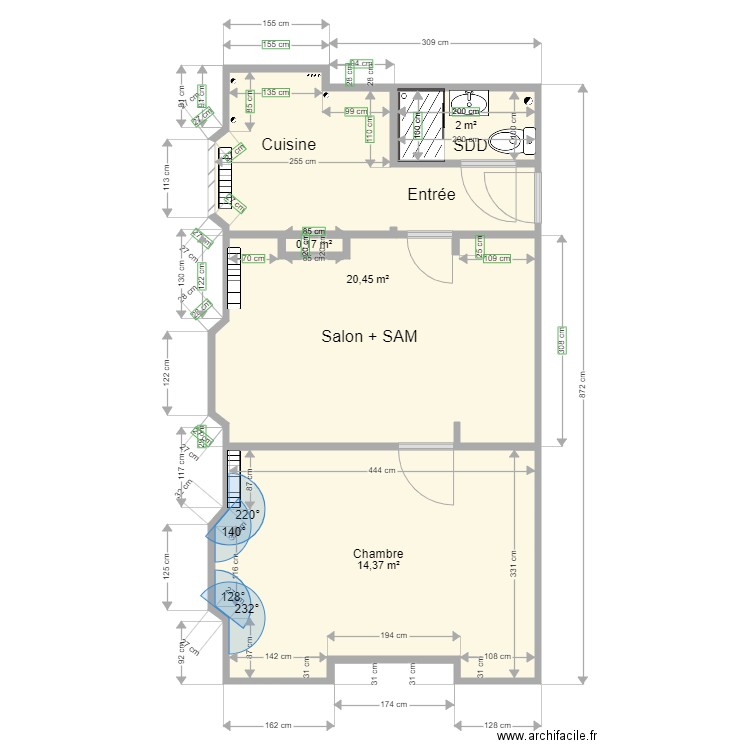 Plan SW V2 sans cotes. Plan de 0 pièce et 0 m2