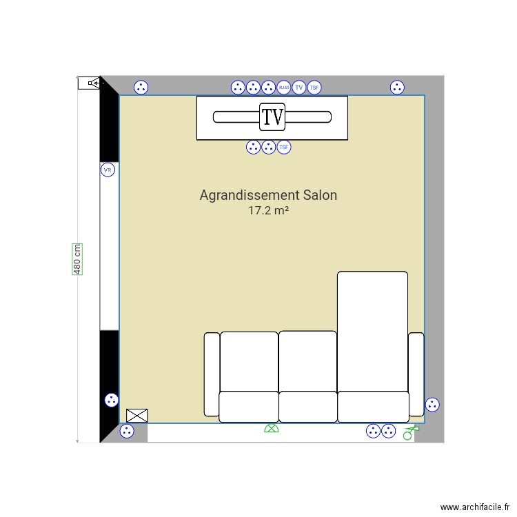 Agrandissement Plan electricite. Plan de 0 pièce et 0 m2