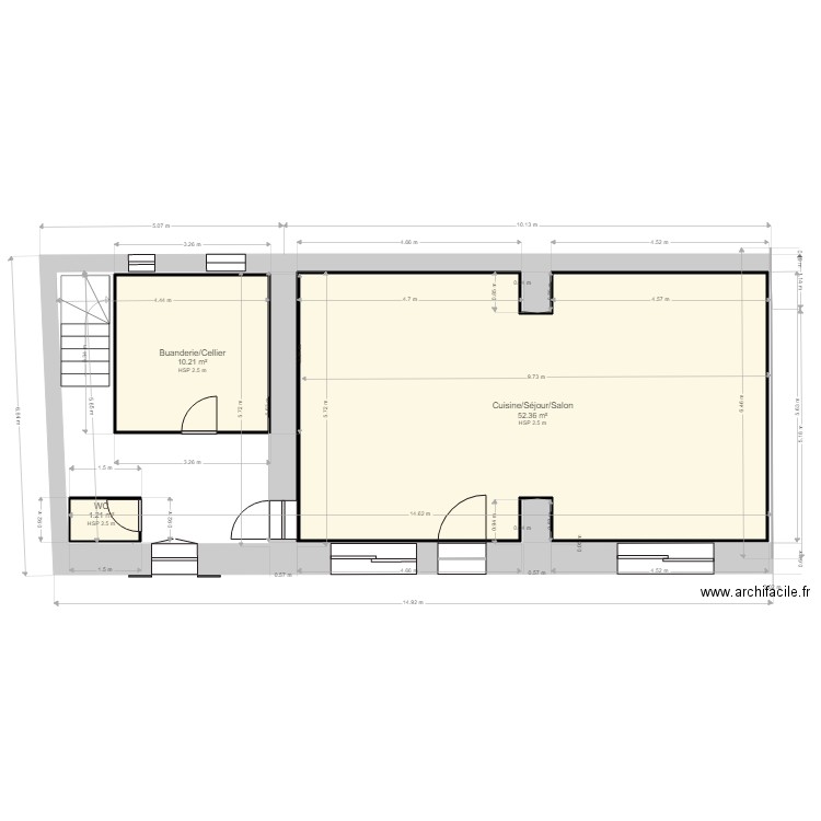 PJ ETAGE 2 MEUBLE. Plan de 10 pièces et 120 m2