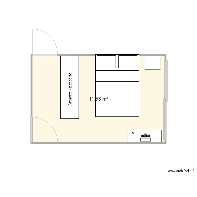 Chambre Alyssa. Plan de 0 pièce et 0 m2