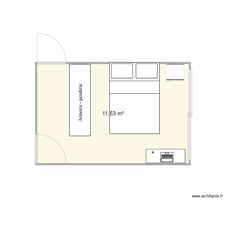 Chambre Alyssa. Plan de 