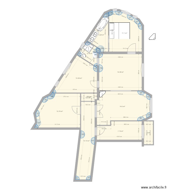 tolbiac 13eme  modifié corrigé essai 3. Plan de 0 pièce et 0 m2