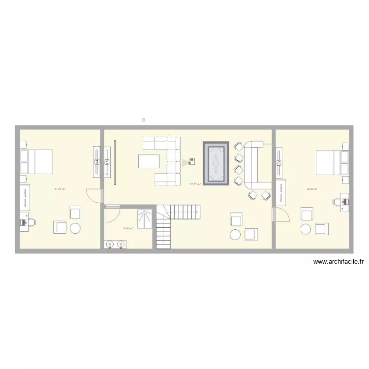 Implantation meuble Maison Brian. Plan de 