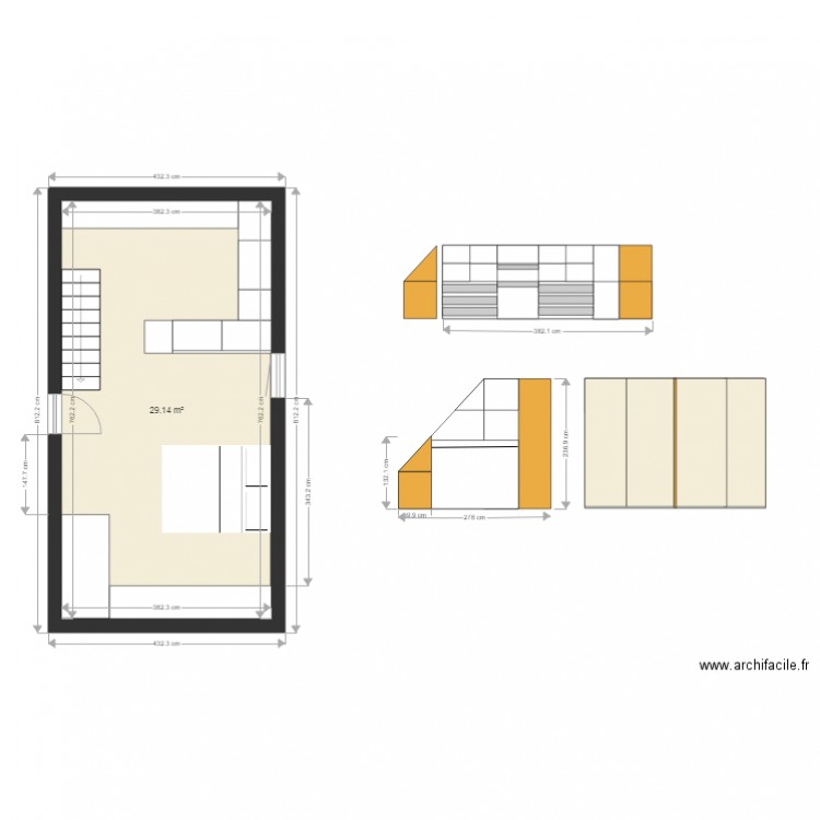 CHAMBRE COMBLE. Plan de 0 pièce et 0 m2