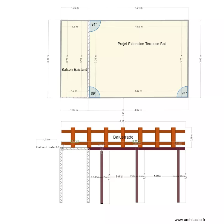 Plan 3 D Projet Terrasse. Plan de 