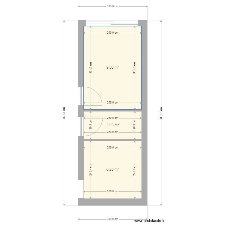 Agon chambre salle d eau cuisine. Plan de 0 pièce et 0 m2