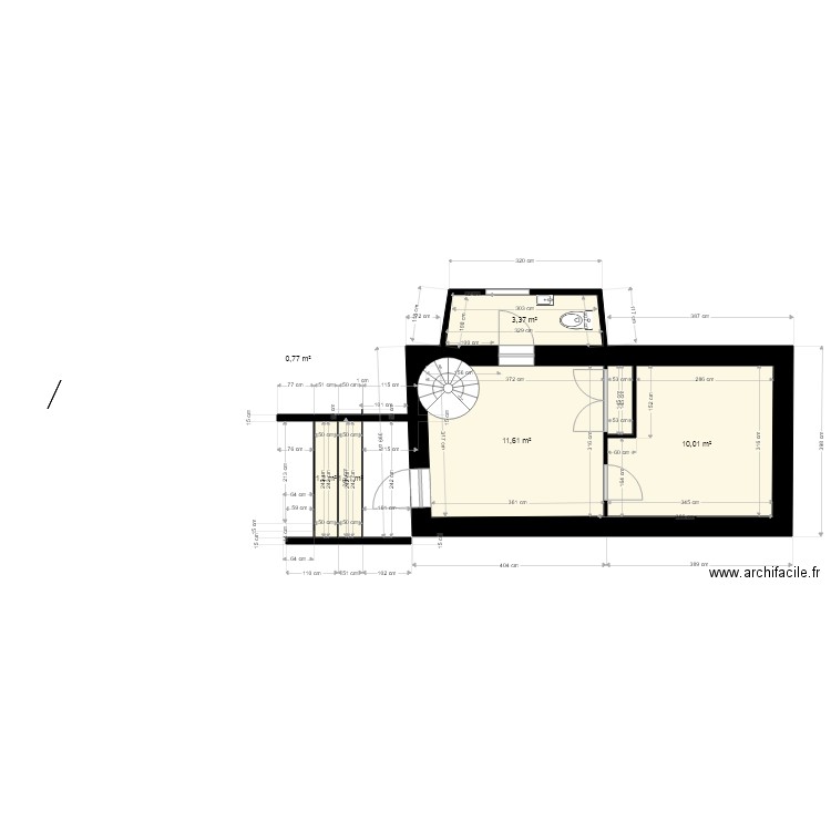 pavillon  rch 224. Plan de 6 pièces et 28 m2