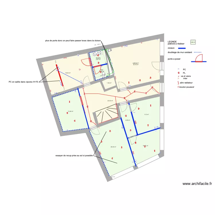 rions rdc plomberie nico. Plan de 