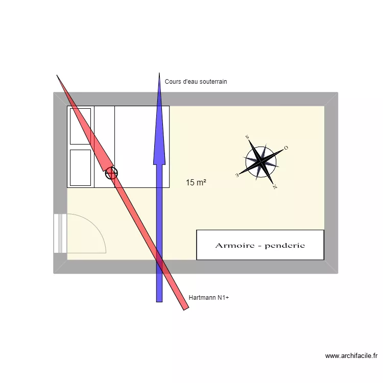 Plan chambre cel 2. Plan de 