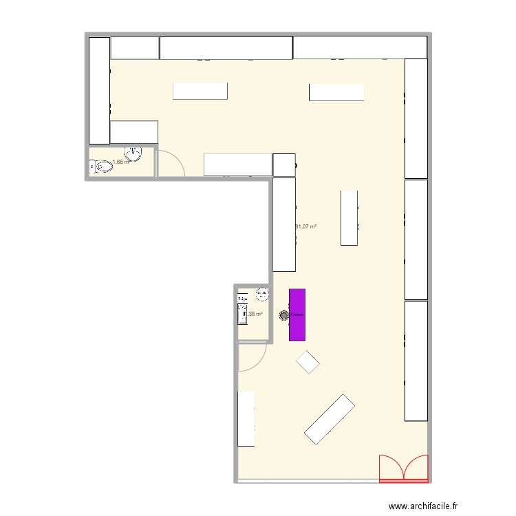 parfumerie. Plan de 0 pièce et 0 m2