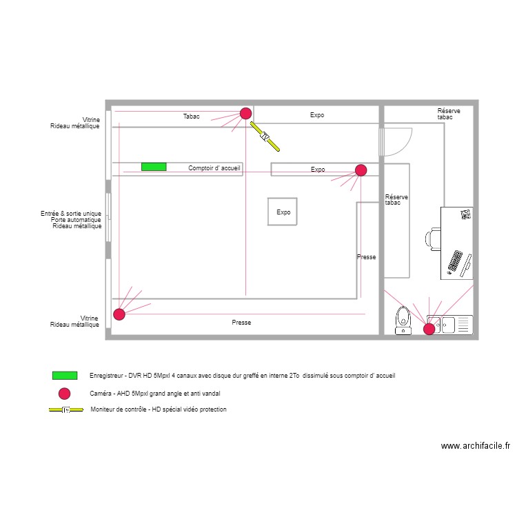 AU VIEUX BOURG  Vidéo protection. Plan de 0 pièce et 0 m2