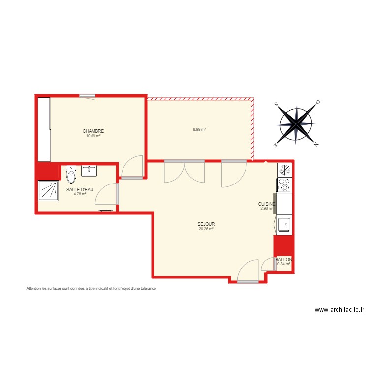 BI 4922 côté. Plan de 0 pièce et 0 m2