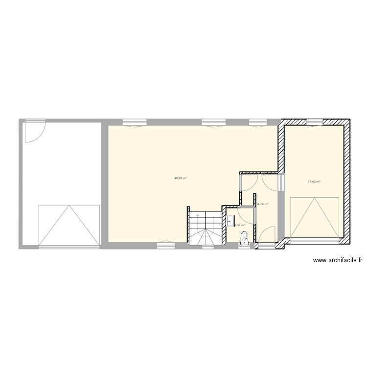 Maison JSJ FINALE. Plan de 4 pièces et 64 m2