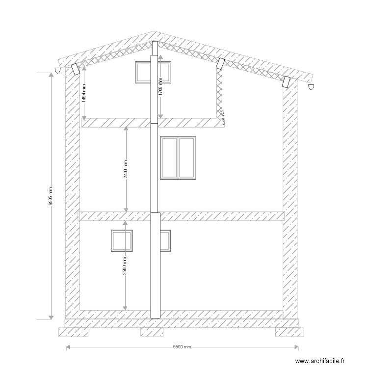 COUPE AAA. Plan de 0 pièce et 0 m2