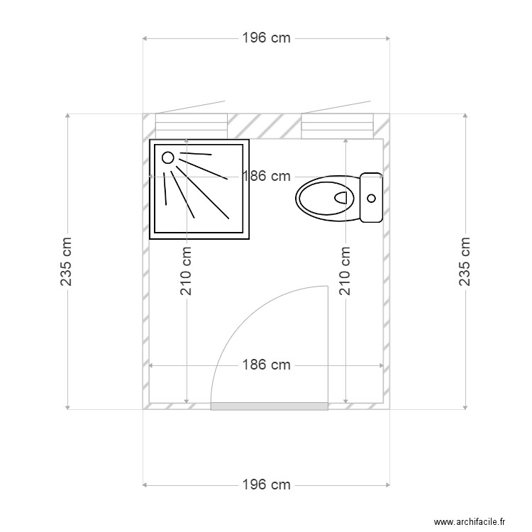 Création sanitaires. Plan de 0 pièce et 0 m2