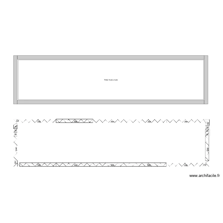 Toile Starling et structure. Plan de 