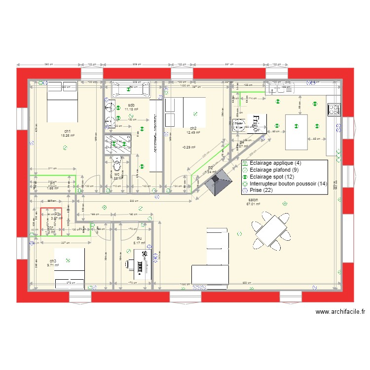 GAUF Plan elec. Plan de 0 pièce et 0 m2