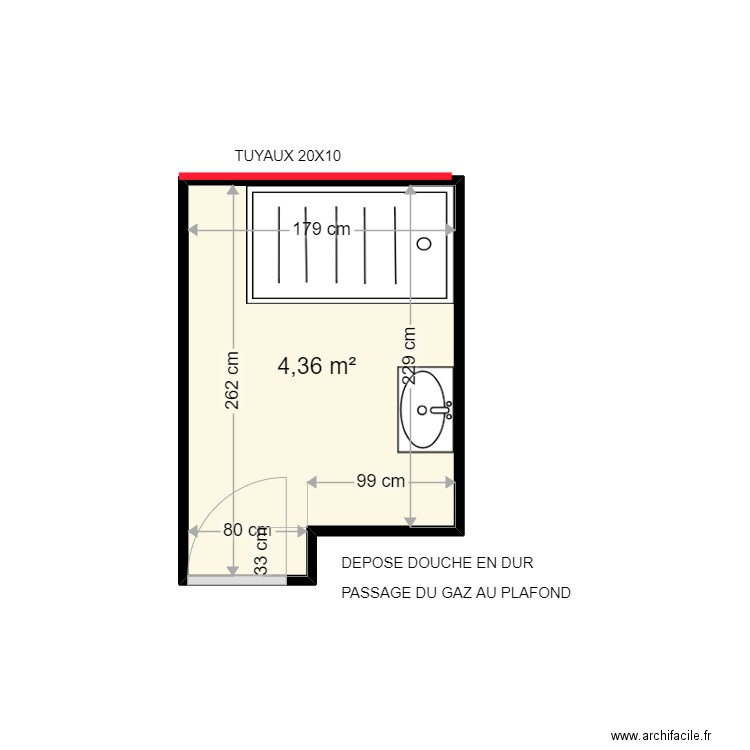 BOUTHORS J LUC . Plan de 1 pièce et 4 m2