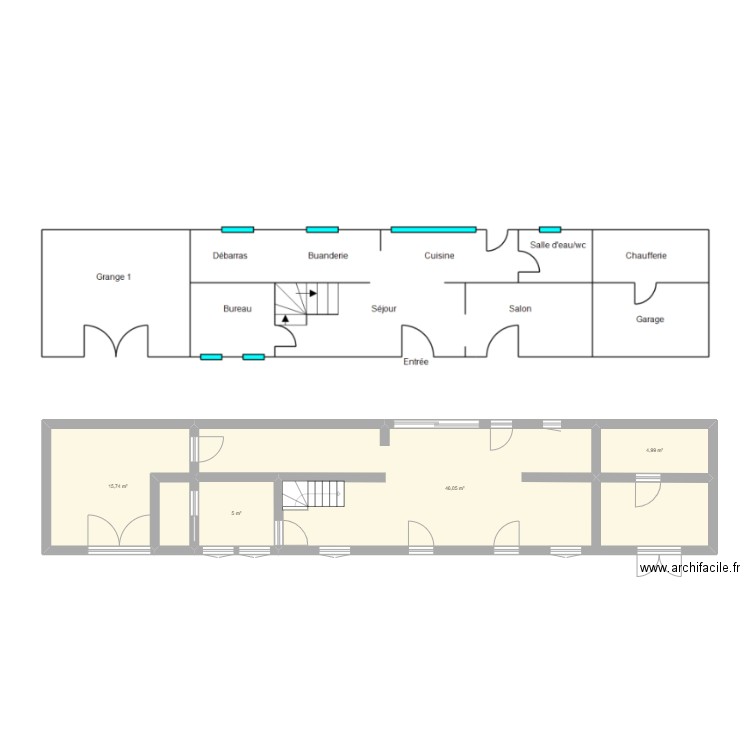 rez de chausse . Plan de 0 pièce et 0 m2