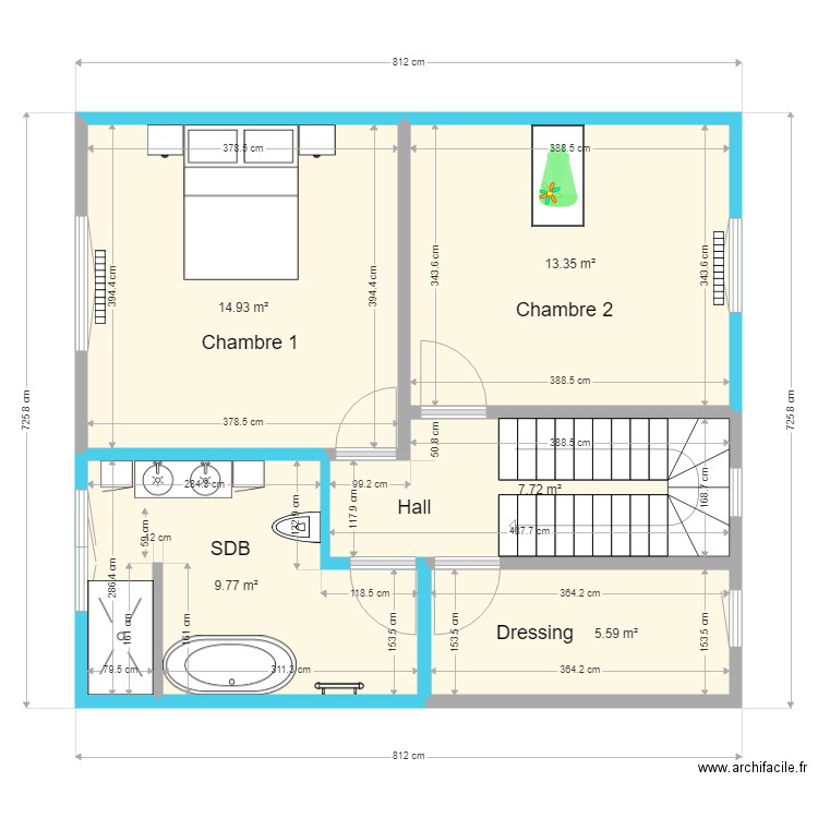 Maison Jérémy Adeline étage. Plan de 0 pièce et 0 m2