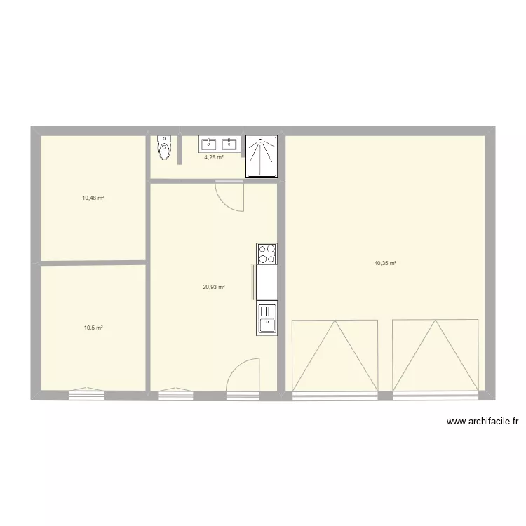 Appart garage ch fen&ecirc;tre . Plan de 