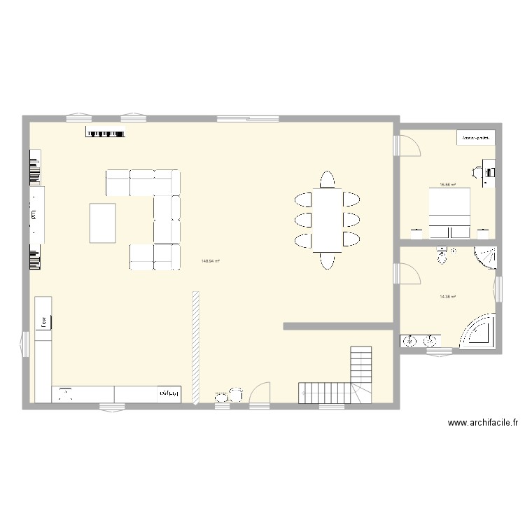 Dream house rez de chaussé. Plan de 0 pièce et 0 m2