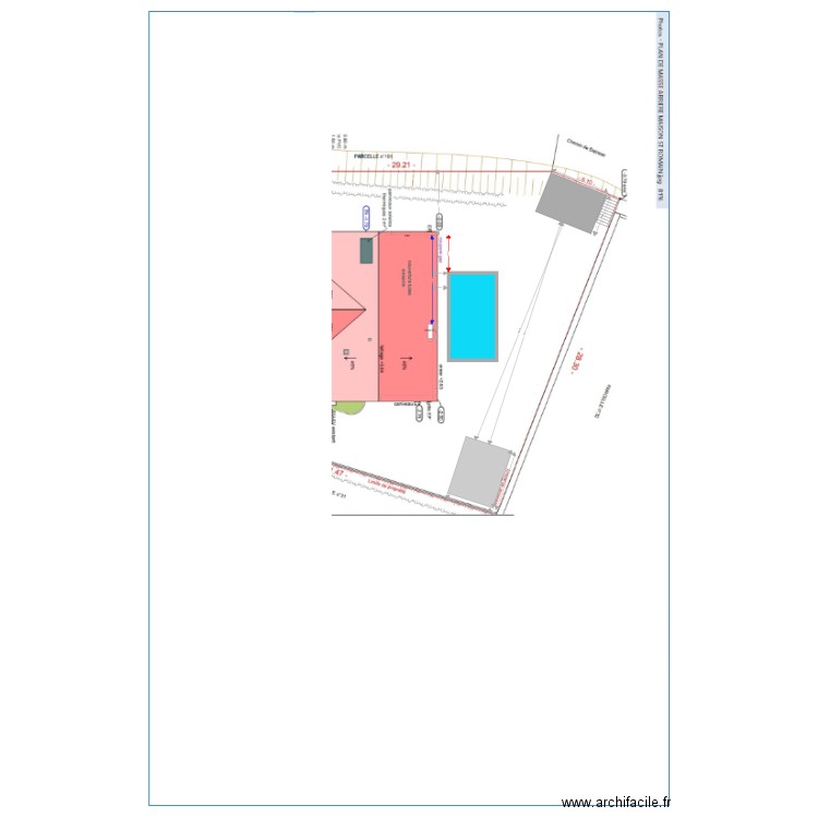 plan de masse arrière V1. Plan de 0 pièce et 0 m2