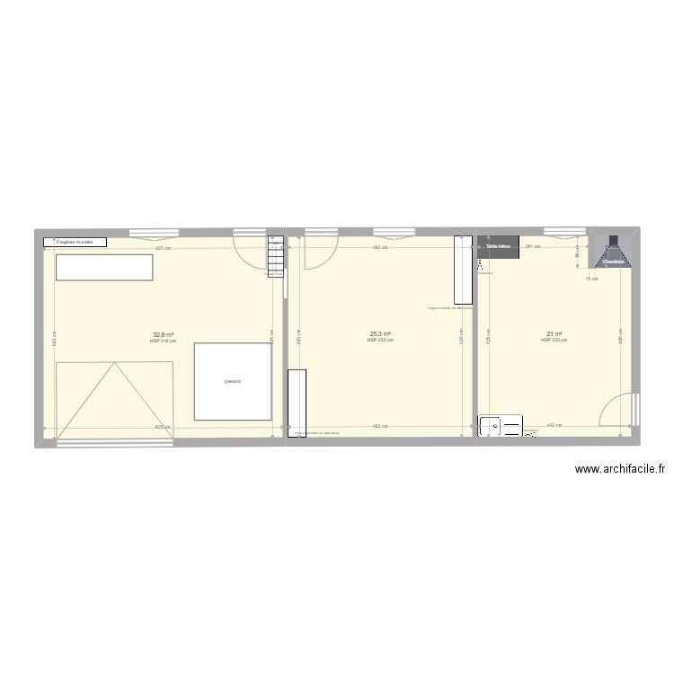 plan hangar. Plan de 6 pièces et 158 m2