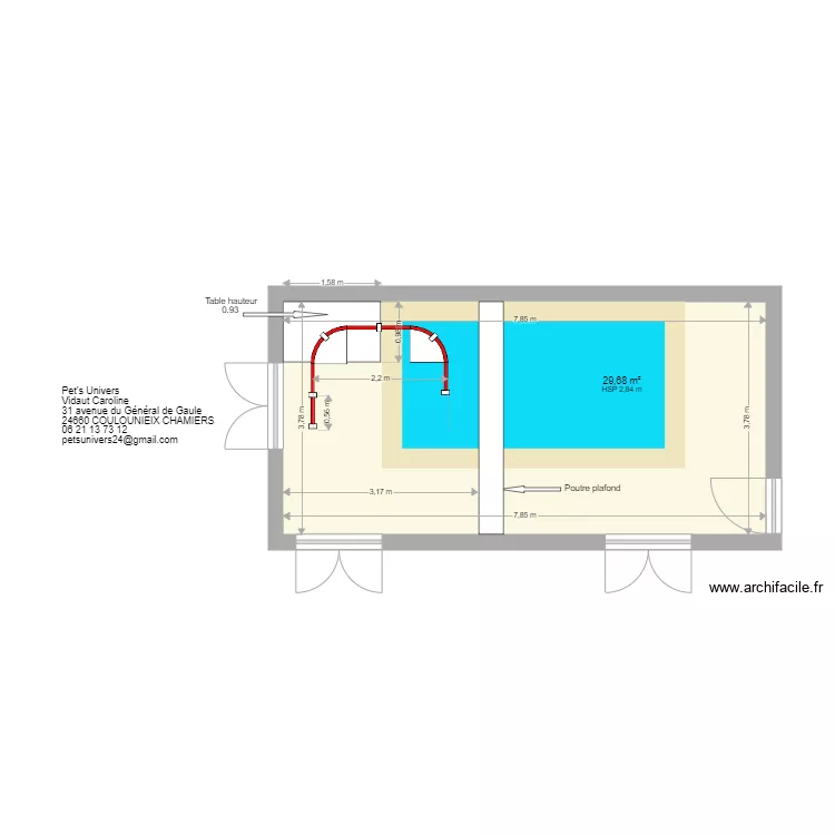 Pets Univers VIDAUT. Plan de 