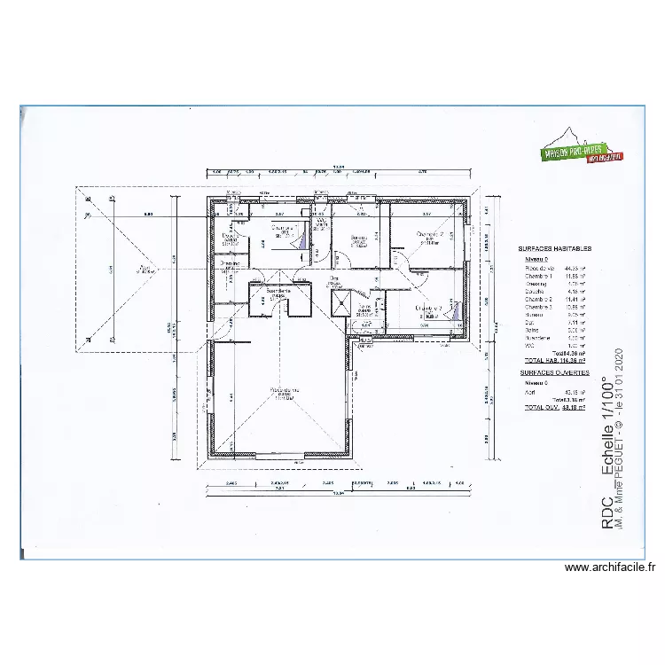 villa ludo et jenny. Plan de 