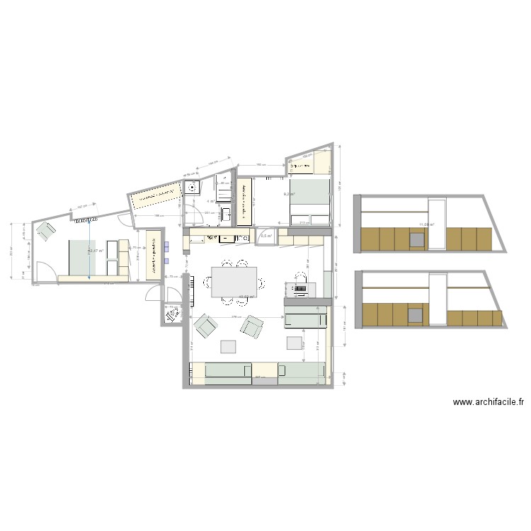 SAINT FIACRE côté cuisine 3. Plan de 0 pièce et 0 m2