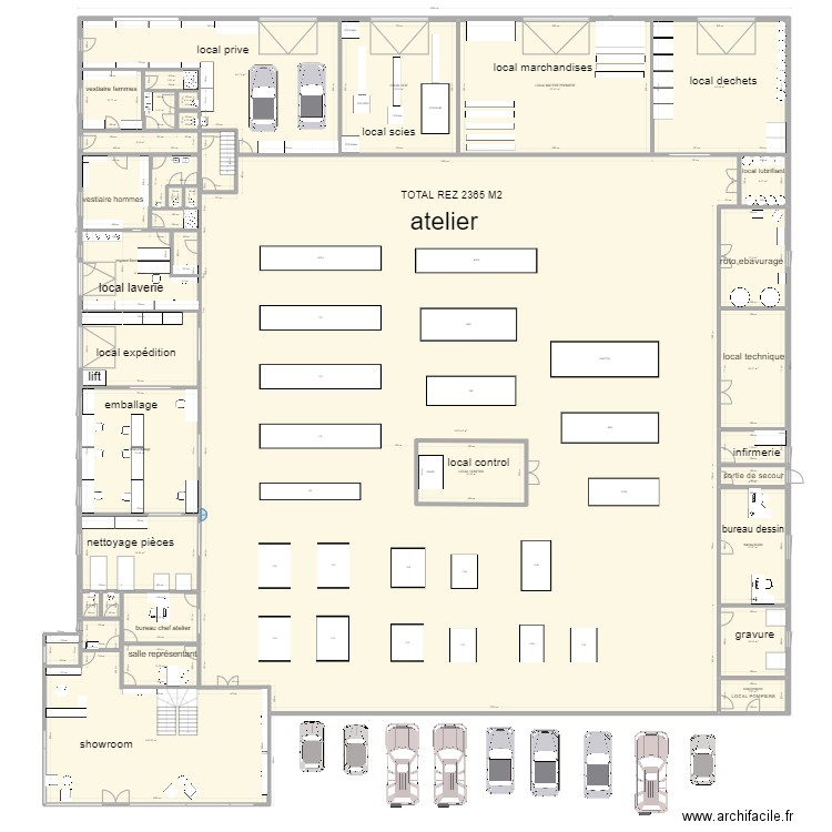 ATELIER FRAIPONT NEW . Plan de 50 pièces et 3691 m2